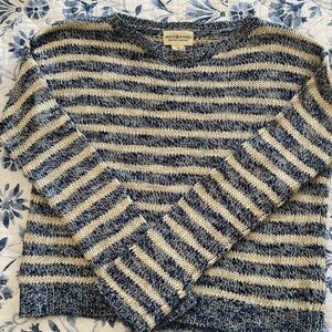 Denim & Supply Ralph Lauren Navy and Cream Striped Sweater
